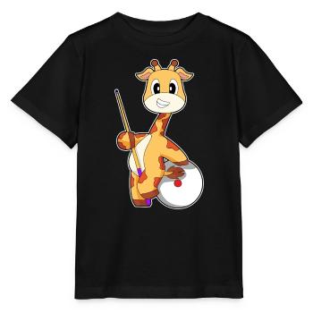 Giraffe Billiard Queue Sport - Stanley/Stella Kinder T-Shirt MINI CREATOR  - Schwarz - Vorne - Mikhail (115cm)