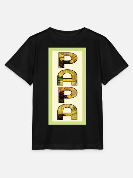 Sonnenblumenfeld Papa - Stanley/Stella Kinder T-Shirt MINI CREATOR - Schwarz