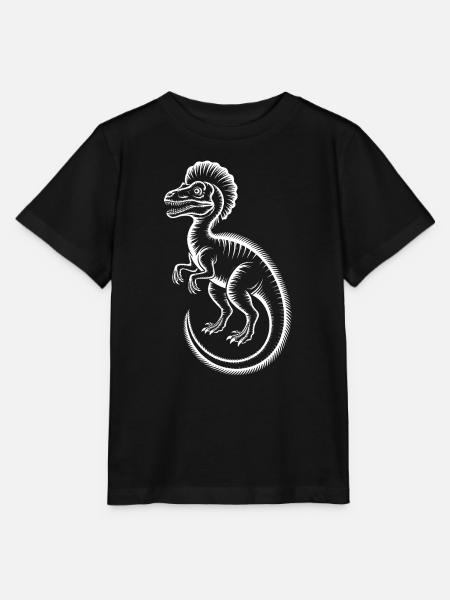 Velociraptor Linienzeichnung - Stanley/Stella Kinder T-Shirt MINI CREATOR  - Schwarz