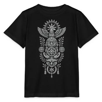 Totem-Geisterwächter - Stanley/Stella Kinder T-Shirt MINI CREATOR  - Schwarz - Vorne - Mikhail (115cm)