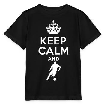 Keep Calm - Fussball - T-shirt bio MINI CREATOR Stanley/Stella Enfant - noir - Devant - Mikhail (115cm)