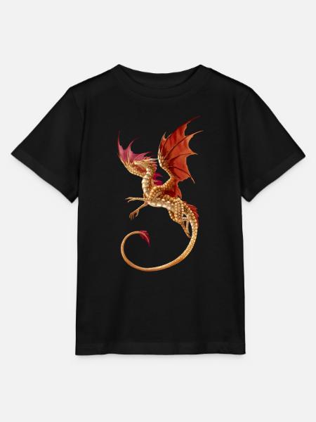 Golden dragon - Stanley/Stella MINI CREATOR Kids’ T-Shirt - black