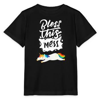 Bless This Mess Unicorn Magic - Stanley/Stella MINI CREATOR Kids’ T-Shirt - black - Front - Mikhail (115cm)
