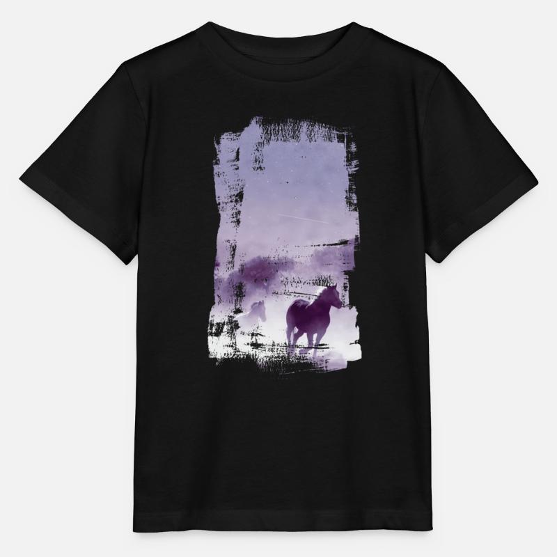 cheval - T-shirt bio MINI CREATOR Stanley/Stella Enfant - noir