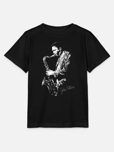 John Coltrans Kreidezeichnung - Stanley/Stella Kinder T-Shirt MINI CREATOR - Schwarz
