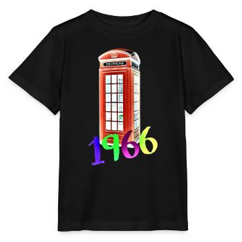 Cabine téléphonique Téléphone 1966 - T-shirt bio MINI CREATOR Stanley/Stella Enfant - noir - Devant - Mikhail (115cm)