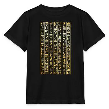 hieroglyphics Design for an old egypt enthusiast - Stanley/Stella MINI CREATOR Kids’ T-Shirt - black - Front - Mikhail (115cm)