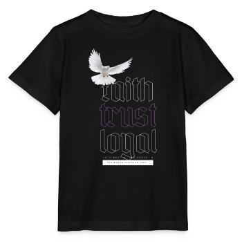 Faith trust loyal - Stanley/Stella Kinder T-Shirt MINI CREATOR  - Schwarz - Vorne - Mikhail (115cm)