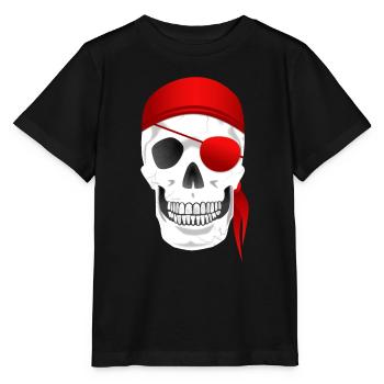 Skull Pirate - Stanley/Stella MINI CREATOR Kids’ T-Shirt - black - Front - Mikhail (115cm)