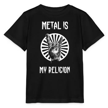 Metal is my religion - T-shirt bio MINI CREATOR Stanley/Stella Enfant - noir - Devant - Mikhail (115cm)