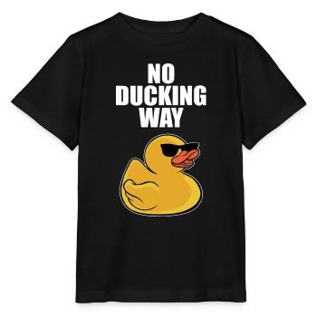 Cool No Ducking Way Rubber Duck Yellow Bath Duckie - Stanley/Stella Kinder T-Shirt MINI CREATOR  - Schwarz - Vorne - Mikhail (115cm)