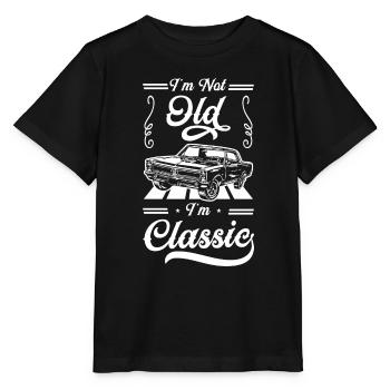 Automobil Retro Car Classic - Stanley/Stella Kinder T-Shirt MINI CREATOR  - Schwarz - Vorne - Mikhail (115cm)