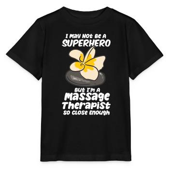 Ich bin zwar kein Superheld, aber ich bin ein Mass - Stanley/Stella Kinder T-Shirt MINI CREATOR  - Schwarz - Vorne - Mikhail (115cm)