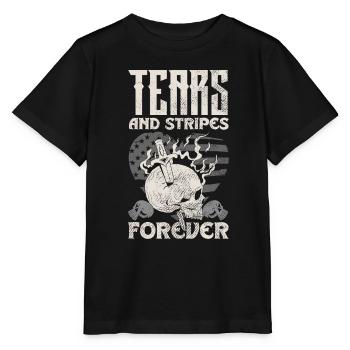 Emoticon Emo Tears and Stripes Forever Emocore - T-shirt bio MINI CREATOR Stanley/Stella Enfant - noir - Devant - Mikhail (115cm)