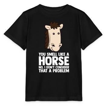 Pferdeliebhaber Reiten Reiten - Stanley/Stella Kinder T-Shirt MINI CREATOR  - Schwarz - Vorne - Mikhail (115cm)