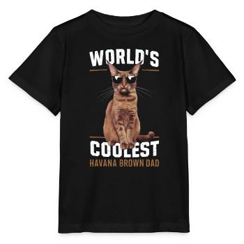 Katze Havanna Braun Geschenk - Stanley/Stella Kinder T-Shirt MINI CREATOR  - Schwarz - Vorne - Mikhail (115cm)