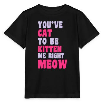 Meow - Stanley/Stella MINI CREATOR Kids’ T-Shirt - black - Front - Mikhail (115cm)