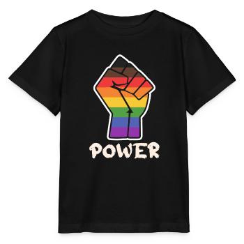 Power Alternative Pride Fist Design pour l’égalité - T-shirt bio MINI CREATOR Stanley/Stella Enfant - noir - Devant - Mikhail (115cm)