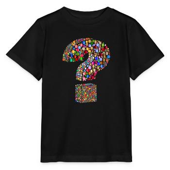 point d'interrogation arc-en-couleur - T-shirt bio MINI CREATOR Stanley/Stella Enfant - noir - Devant - Mikhail (115cm)