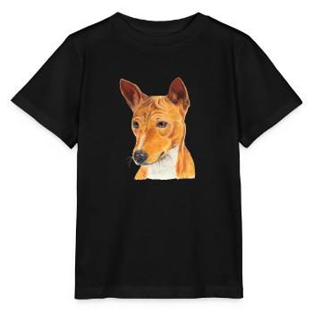 Basenji - T-shirt bio MINI CREATOR Stanley/Stella Enfant - noir - Devant - Mikhail (115cm)