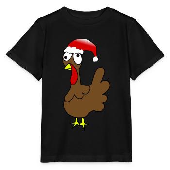 Pute Truthahn Weihnachten Braten Lustig Essen - Stanley/Stella Kinder T-Shirt MINI CREATOR  - Schwarz - Vorne - Mikhail (115cm)