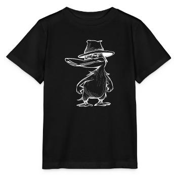 Dessin animé d’ornithorynque - T-shirt bio MINI CREATOR Stanley/Stella Enfant - noir - Devant - Mikhail (115cm)