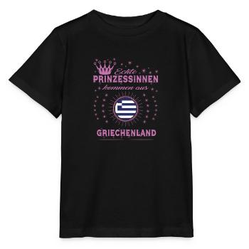 Prinzessinnen kommen aus GRIECHENLAND - Stanley/Stella Kinder T-Shirt MINI CREATOR  - Schwarz - Vorne - Mikhail (115cm)