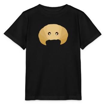 kawaii croissant - Stanley/Stella MINI CREATOR Kids’ T-Shirt - black - Front - Mikhail (115cm)