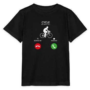 Call mobile call bicycle cycling bike - Stanley/Stella MINI CREATOR Kids’ T-Shirt - black - Front - Mikhail (115cm)
