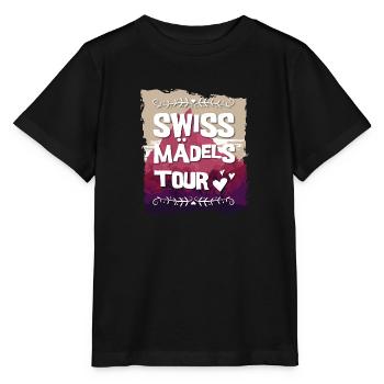 Swiss Mädels Tour - Stanley/Stella Kinder T-Shirt MINI CREATOR  - Schwarz - Vorne - Mikhail (115cm)