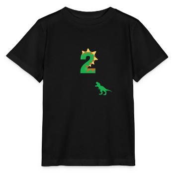 T Shirt for 2 birthday with dinomotiv funny child - Stanley/Stella MINI CREATOR Kids’ T-Shirt - black - Front - Mikhail (115cm)