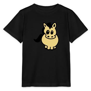 Dickes Pony - Stanley/Stella Kinder T-Shirt MINI CREATOR  - Schwarz - Vorne - Mikhail (115cm)