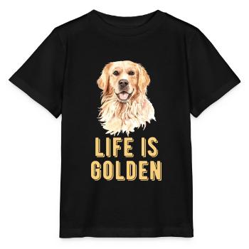 Golden Retriever - Stanley/Stella Kinder T-Shirt MINI CREATOR  - Schwarz - Vorne - Mikhail (115cm)