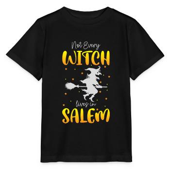 Witch broom Halloween Broom Funny - Stanley/Stella MINI CREATOR Kids’ T-Shirt - black - Front - Mikhail (115cm)