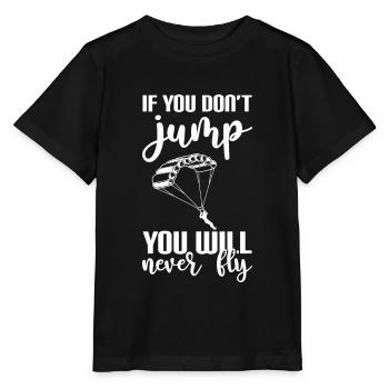 Skidiving Jumping Pilot - Stanley/Stella MINI CREATOR Kids’ T-Shirt - black - Front - Mikhail (115cm)