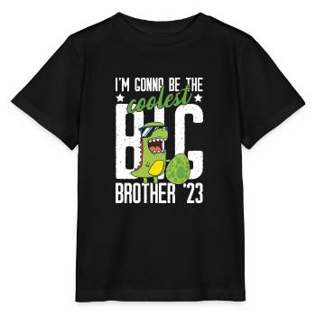 Dinosaure Dino Boys Coolest Big Brother 2023 - T-shirt bio MINI CREATOR Stanley/Stella Enfant - noir - Devant - Mikhail (115cm)