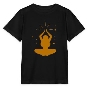 Yoga - Relaxen - Lebensqualität - Stanley/Stella Kinder T-Shirt MINI CREATOR  - Schwarz - Vorne - Mikhail (115cm)
