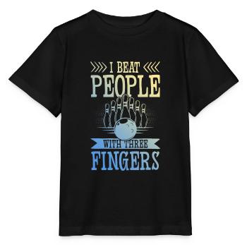 Bowling funny saying - Stanley/Stella MINI CREATOR Kids’ T-Shirt - black - Front - Mikhail (115cm)