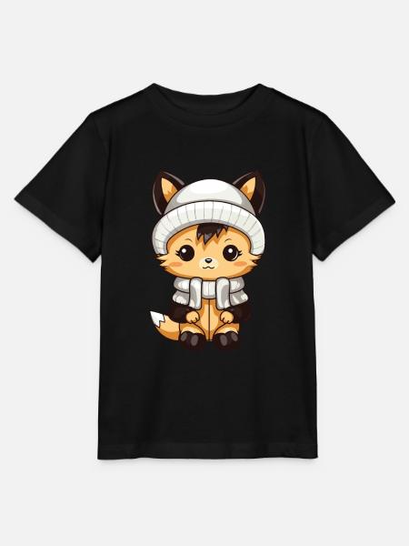 Fuchs Winter Comic - Stanley/Stella Kinder T-Shirt MINI CREATOR  - Schwarz