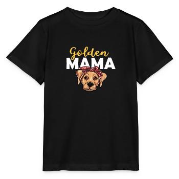 Golden Retriever Mama Goldie Labrador Hundefreund - Stanley/Stella Kinder T-Shirt MINI CREATOR  - Schwarz - Vorne - Mikhail (115cm)