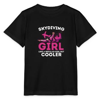 Fallschirmspringen Skydiving Girl Base Jumping - Stanley/Stella Kinder T-Shirt MINI CREATOR  - Schwarz - Vorne - Mikhail (115cm)