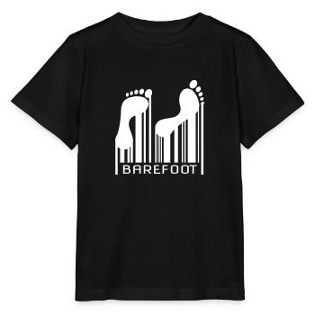 Barefoot Barcode Barefoot Bar Code Code - Stanley/Stella MINI CREATOR Kids’ T-Shirt - black - Front - Mikhail (115cm)