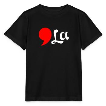 Distressed Comma La Funny - Stanley/Stella MINI CREATOR Kids’ T-Shirt - black - Front - Mikhail (115cm)