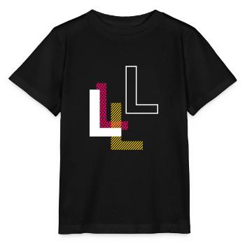 L - Anfangsbuchstaben Design Geschenke - Stanley/Stella Kinder T-Shirt MINI CREATOR  - Schwarz - Vorne - Mikhail (115cm)