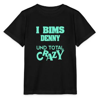 Denny as a first name - Stanley/Stella MINI CREATOR Kids’ T-Shirt - black - Front - Mikhail (115cm)
