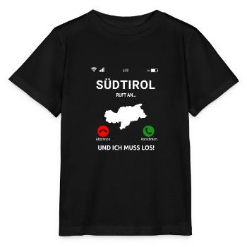 Südtirol Bozen Italien Urlaub Winter Ski Idee - Stanley/Stella Kinder T-Shirt MINI CREATOR  - Schwarz - Vorne - Mikhail (115cm)