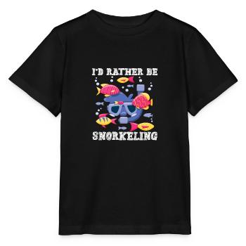 Snorkeling Snorkelers Diving Divers Gift - Stanley/Stella MINI CREATOR Kids’ T-Shirt - black - Front - Mikhail (115cm)
