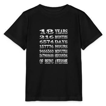 18th birthday. Happy Birthday Gift - Stanley/Stella MINI CREATOR Kids’ T-Shirt - black - Front - Mikhail (115cm)