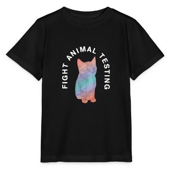 Fight animal testing I Tierversuche - Stanley/Stella Kinder T-Shirt MINI CREATOR  - Schwarz - Vorne - Mikhail (115cm)