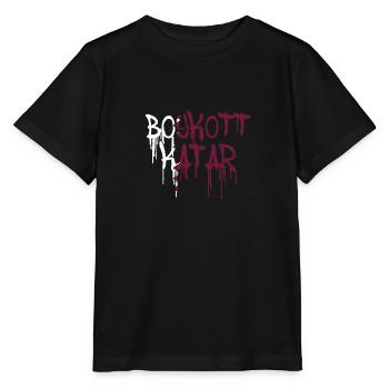 boykott katar,katar,flagge, wm,graffiti - Stanley/Stella Kinder T-Shirt MINI CREATOR  - Schwarz - Vorne - Mikhail (115cm)